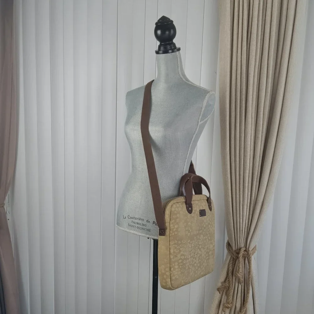 Lucky Brand Tan Laptop Bag with Brown Handles